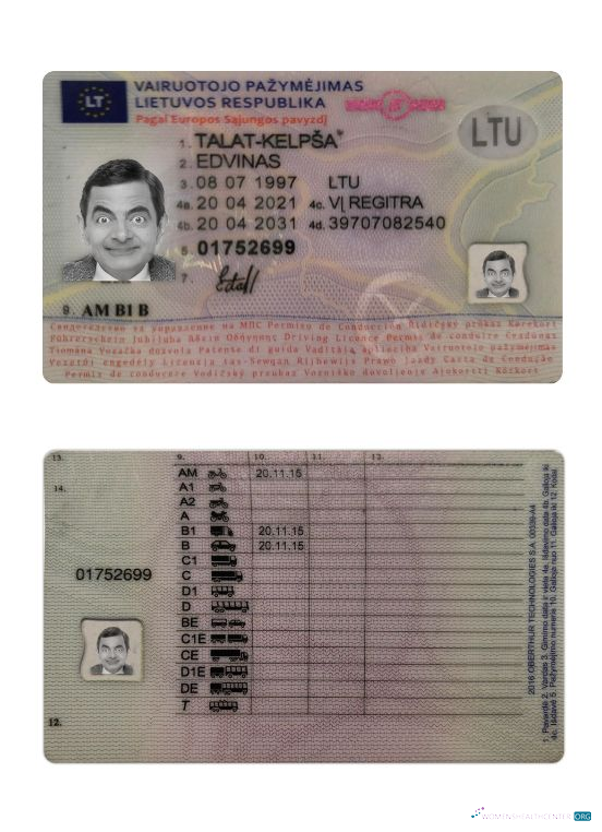 download Lithuania driving license 2021 present